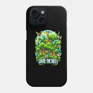 Majestic Giraffe in Forest Harmony Phone Case