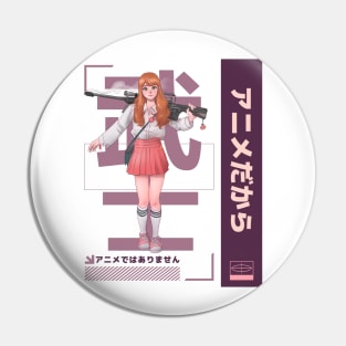 Anime Girl It's Not Cartoons It's Anime l Otaku Anime Lover Pin