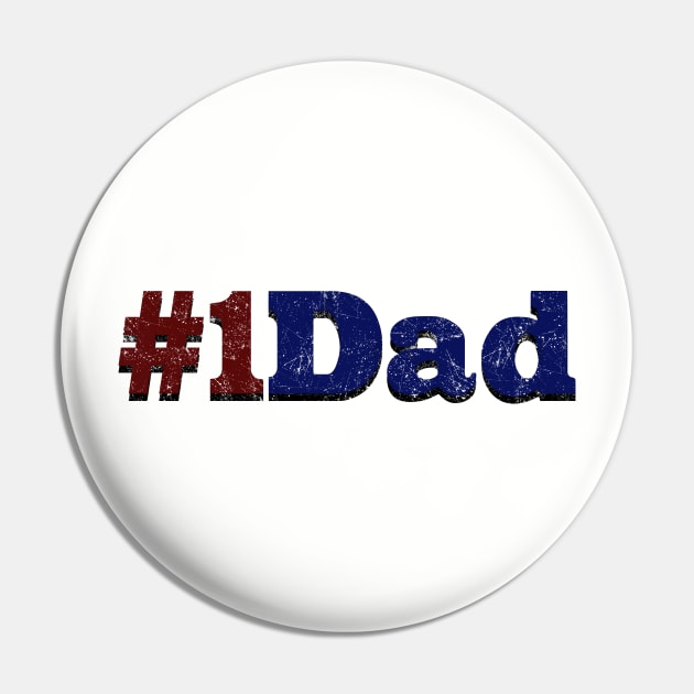 Number One Dad Pin by PaletteDesigns