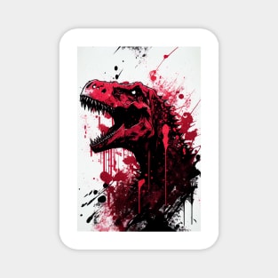 T Rex Ink Painting Magnet