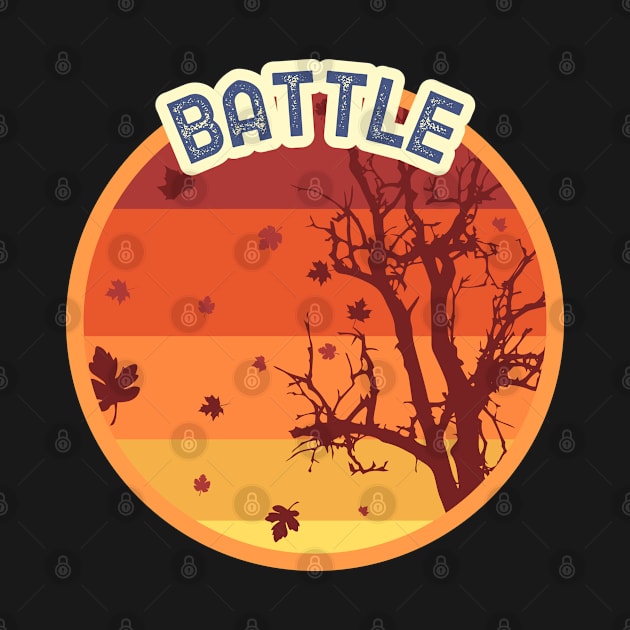 Battle Leaves Falling Autumn and Fall Amber Autumn, Best gift for September October and November, leaf falling by AbsurdStore