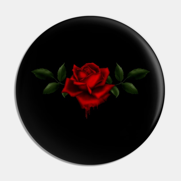 Rose Blood Pin by NerdsbyLeo