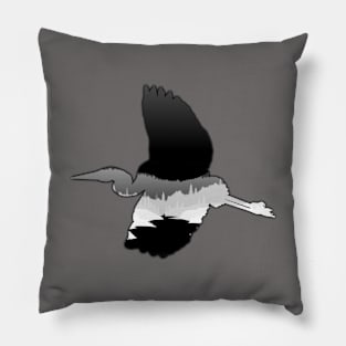 Heron in his element Pillow