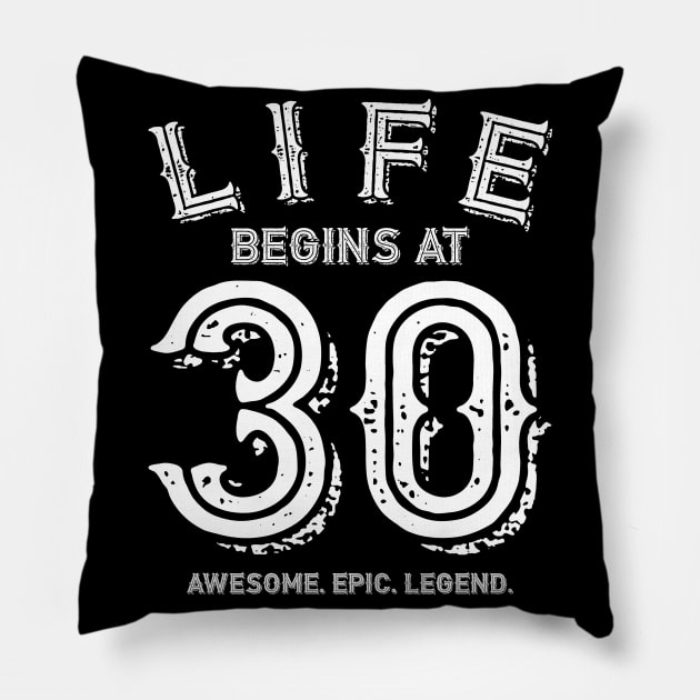 Life begins at 30 Pillow by BB Funny Store