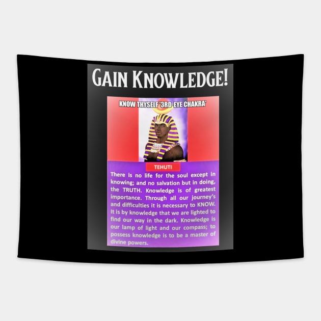 Gain Knowledge! Tapestry by Black Expressions