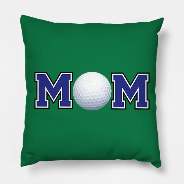 Golf Mom Blue Pillow by capesandrollerskates 