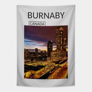 Burnaby British Columbia Canada Skyline Night Lights Cityscape Gift for Canadian Canada Day Present Souvenir T-shirt Hoodie Apparel Mug Notebook Tote Pillow Sticker Magnet Tapestry