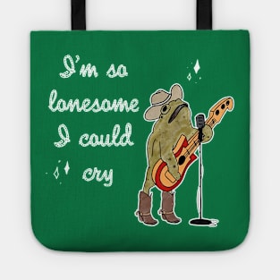 I'm So Lonesome I Could Cry Frog Tote