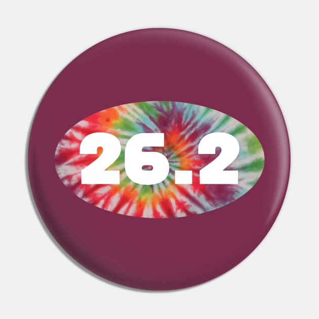 26.2 Miles Marathon Tie Dye Pin by PodDesignShop