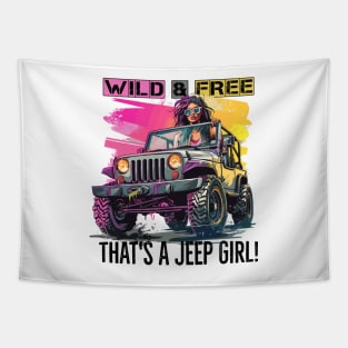 Never underestimate a jeep girl! Tapestry