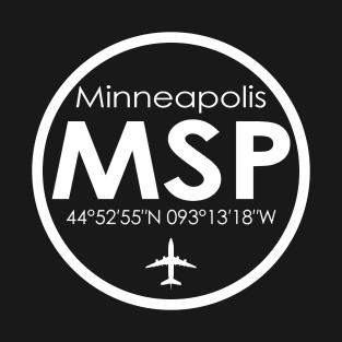 MSP, Minneapolis−Saint Paul International Airport T-Shirt