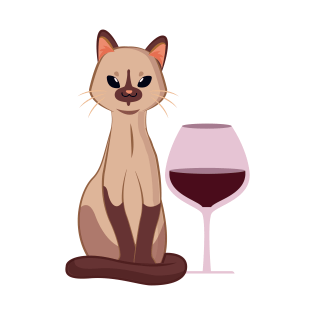 Easily Distracted by Cats and Wine by nathalieaynie