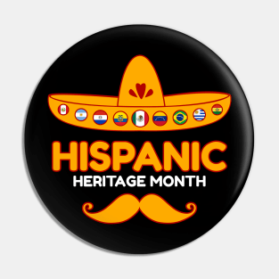 Hispanic Heritage Month - Local Hat and Moustache Pin