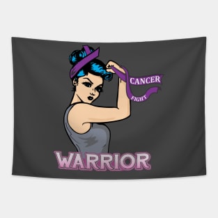 Fight Cancer Warrior Tapestry