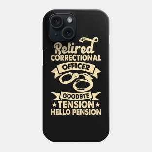 Retired Correctional Officer Goodbye Tension Hello Pension T shirt For Women T-Shirt T-Shirt Phone Case