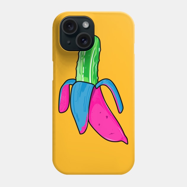 Popart Banana Pickle Phone Case by FreckleFaceDoodles