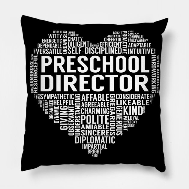 Preschool Director Heart Pillow by LotusTee