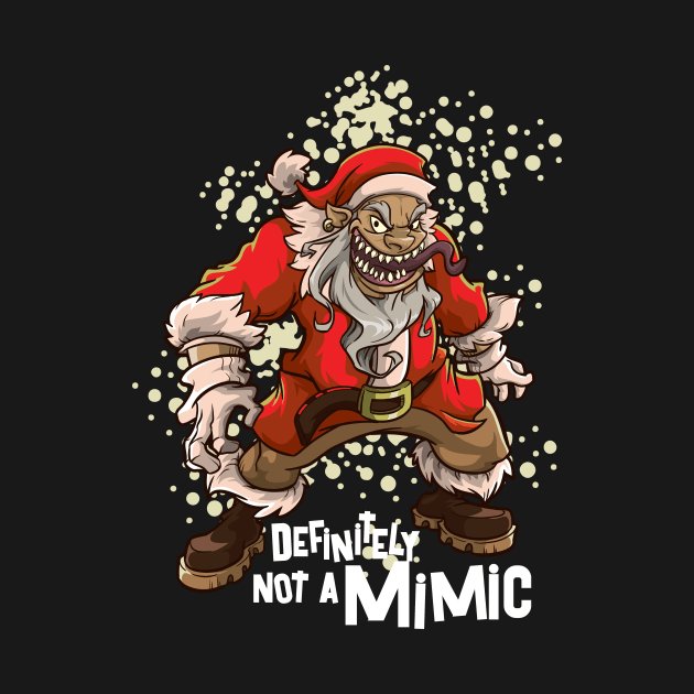 Roleplaying Humor Santa Claus Christmas Meme Funny RPG Mimic by TellingTales