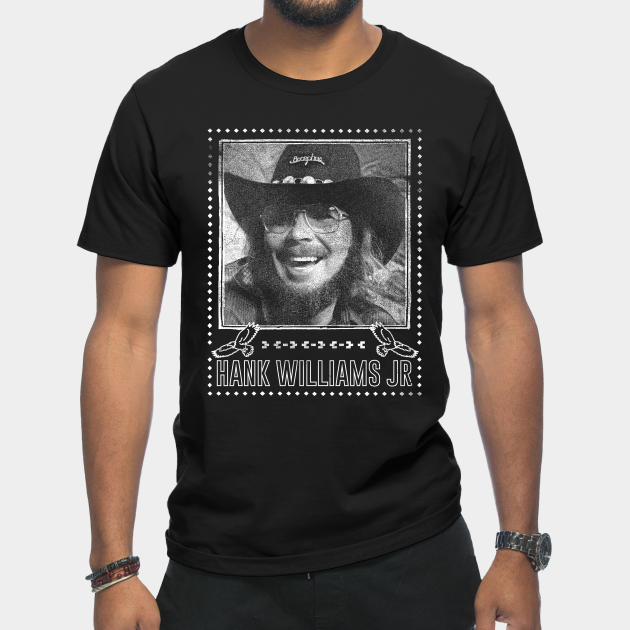 Hank Williams Jr / Vintage Faded Style Fan Design - Hank Williams Jr - T-Shirt