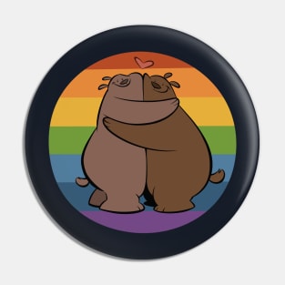 Rainbow Bear Hug Pin