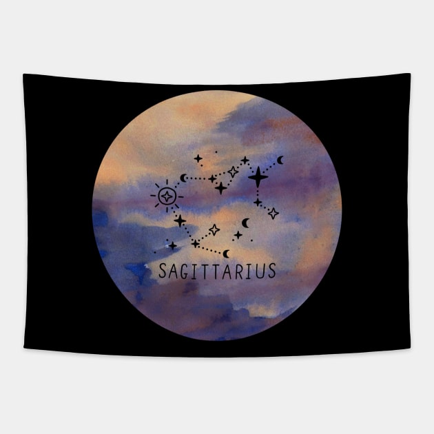 Sagittarius Zodiac Tapestry by Nanouche