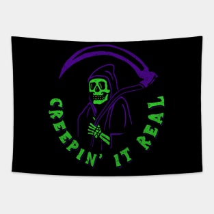 Creepin it Real - Halloween Neon Tapestry