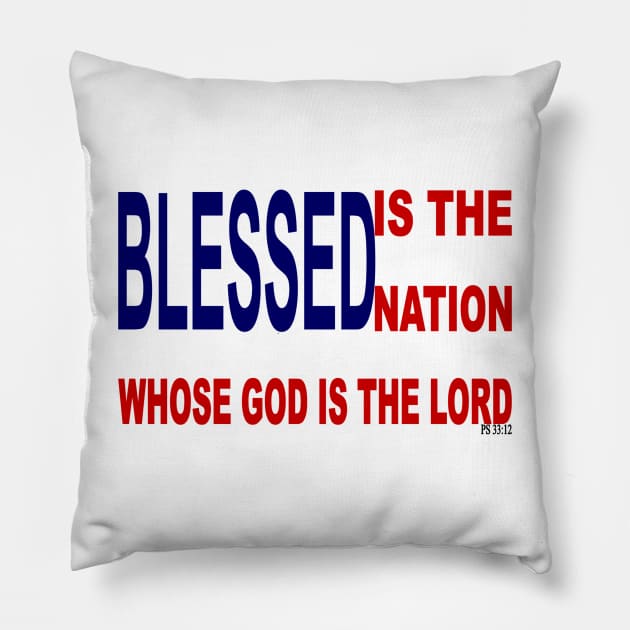 BLESSED is the Nation Pillow by Witty Things Designs