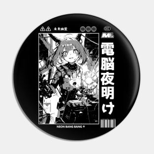 Cyberpunk Anime Cyborg Girl Japan Streetwear Japanese Manga Aesthetic Pin