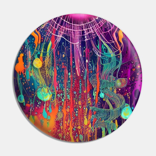 Swimming with Jellyfish Pin by LyndiiLoubie