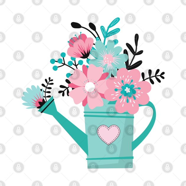 Floral Watering Can by tramasdesign