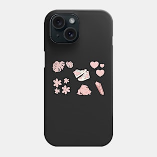 Cute Aesthetic Sticker Pack - Pastel Blush Pink Phone Case