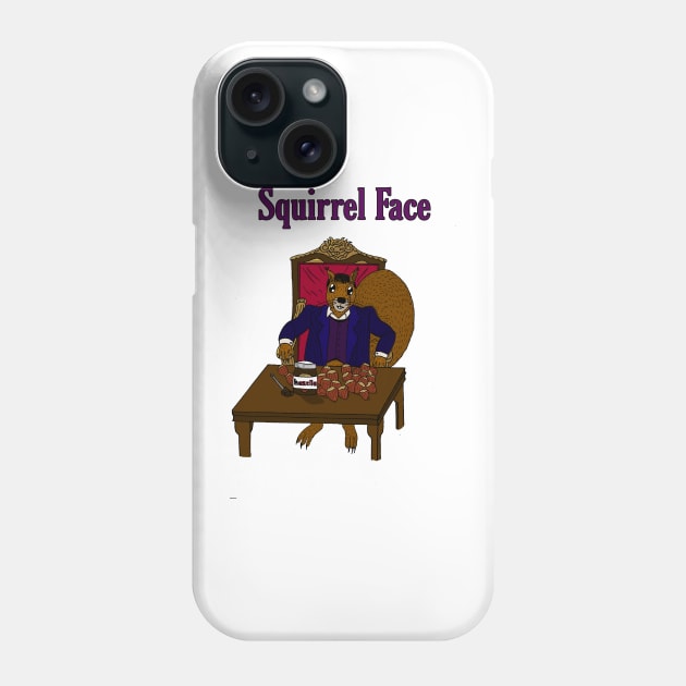 Squirrel Face Phone Case by Josh Guilty 