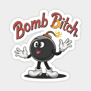 Bomb Bitch Girly Tee Magnet