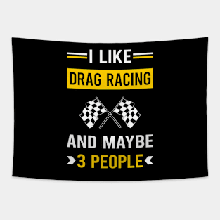 3 People Drag Racing Tapestry