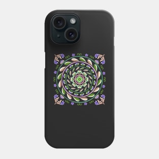 Botanical Mandala on Mint Phone Case