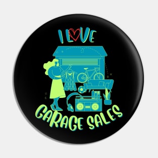 Neon Garage Sales Pin