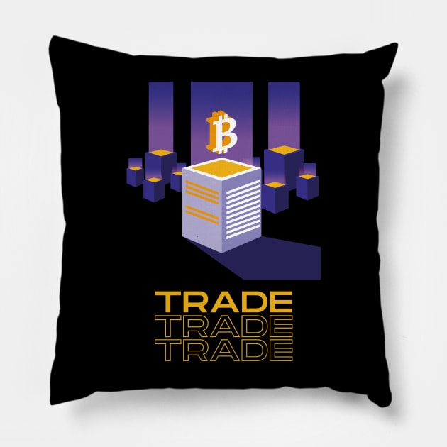 Trade Bitcoin Pillow by CryptoHunter