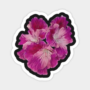 Watercolour flowers in purple, pink and white Magnet