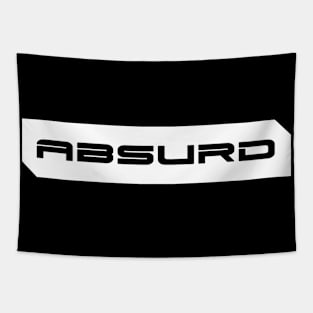 Absurd simple cyberpunk urban slang letters black Tapestry