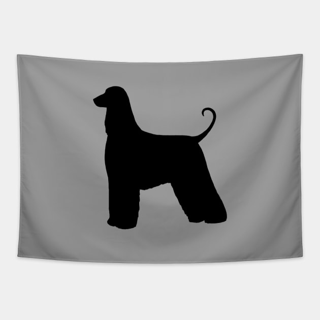 Afghan Hound Dog Breed Silhouette Tapestry by Coffee Squirrel