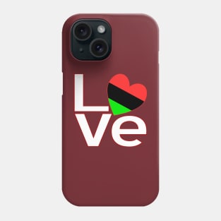 White-Red African American LOVE Phone Case