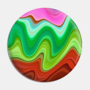 Colorful green red abstract art Pin