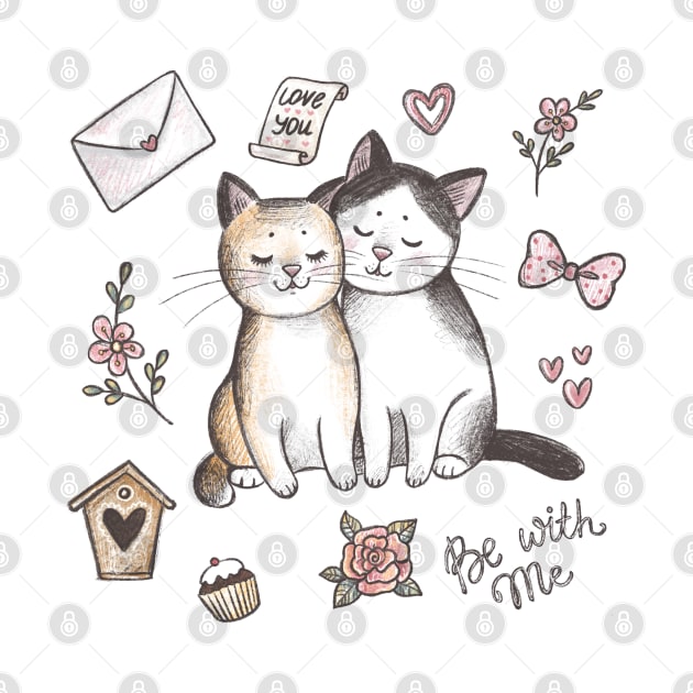 Lovely Cats / Be with me by artbyanny