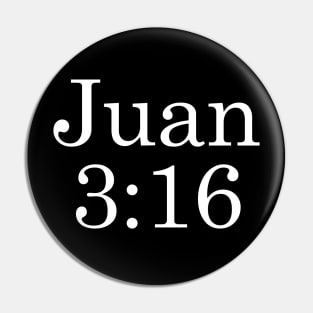 Juan 3:16 - Texto Blanco Pin