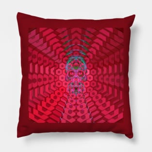 Electroluminated Skull Radiate - Strawberry Pillow