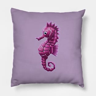 Sea Horse Pixel Art Pillow