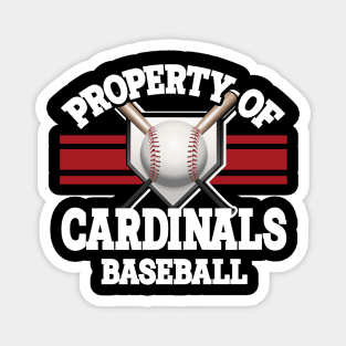 Proud Name Cardinals Graphic Property Vintage Baseball Magnet