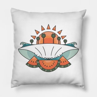 Surfing Watermelons Pillow