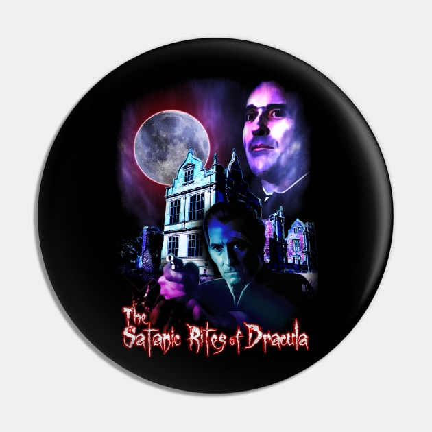 Satanic Rites Of Dracula Design Pin by HellwoodOutfitters