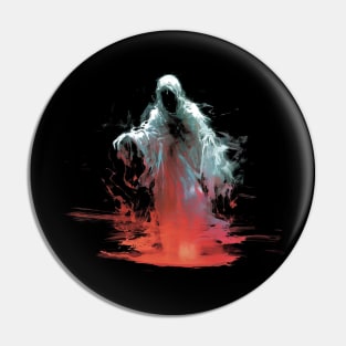 Abstract Ghost, Halloween Pin